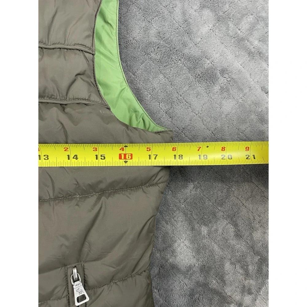 Vintage Abercrombie &‎ Fitch Down Puffer Vest Small Green Brown AS IS Zipper